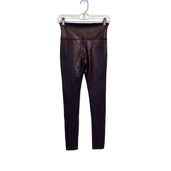 SPANX Faux Leather Leggings Black Size Medium Style 2437 Glam - Picture 1 of 7